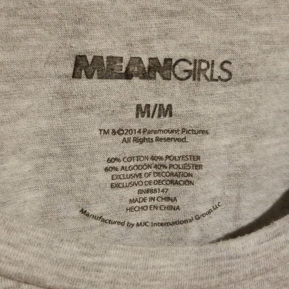 Mean Girls Women's Gray Graphic T-Shirt Size Medium - Picture 4 of 4